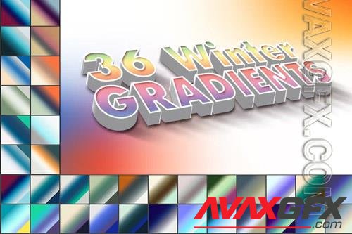 36 Winter Photoshop Gradients [GRD]