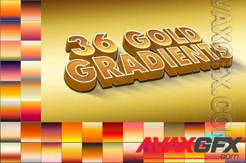 36 Gold Gradients Photoshop [GRD]