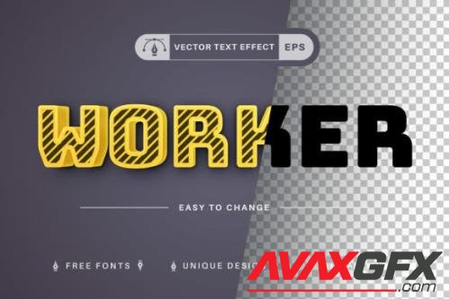 Worker - Editable Text Effect - 13416608