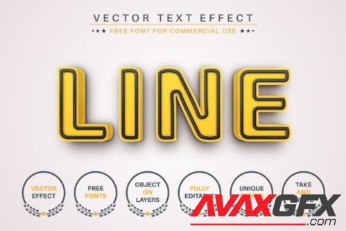 Abstract Yellow - Editable Text Effect, Font Style - 2482919