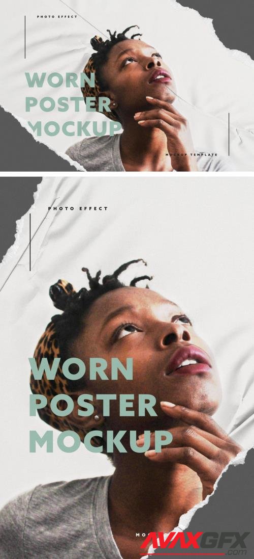 Torn Poster Photo Effect Mockup 418162109 [Adobestock]