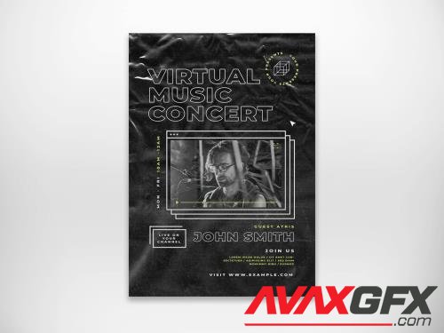 Virtual Music Concert Flyer Layout 366313823 [Adobestock]