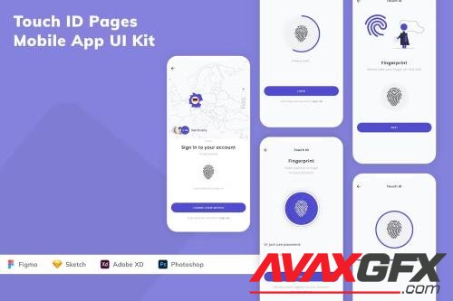 Touch ID Pages Mobile App UI Kit ZLY8LNV