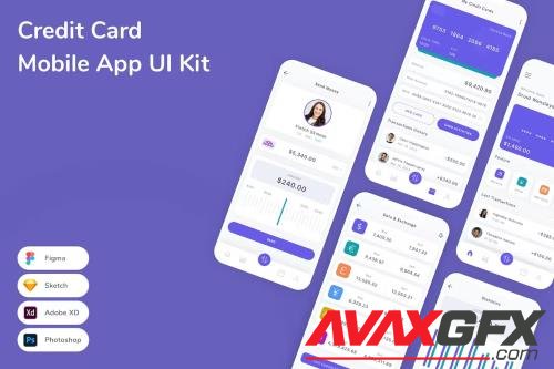 Credit Card Mobile App UI Kit ZUFQ2L5