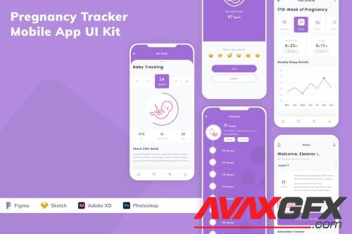 Pregnancy Tracker Mobile App UI Kit M3YHV4A