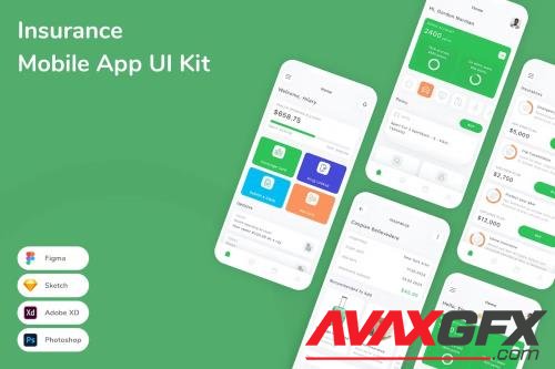 Insurance Mobile App UI Kit VLZ4AWV