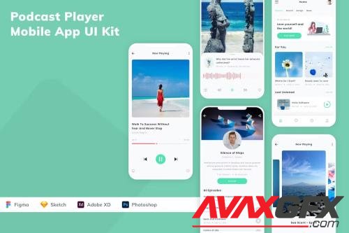 Podcast Player Mobile App UI Kit SUTPQ4D