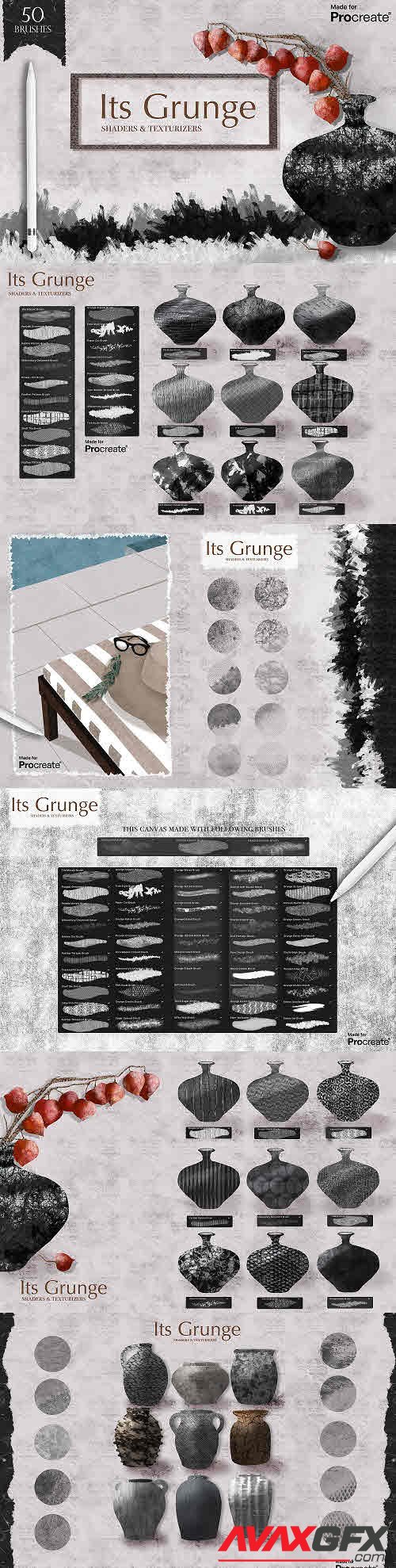 Grunge Texture Brushes For Procreate - 2479133