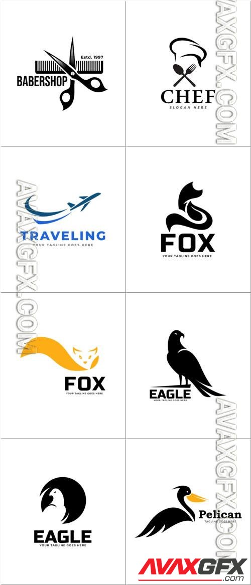 Set logo icon vector template [EPS]