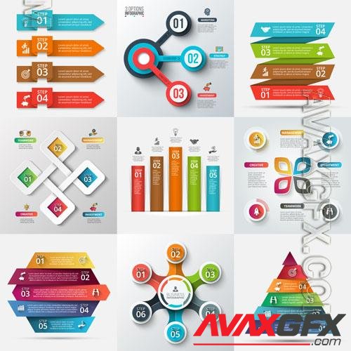 Vector abstract elements of graph diagram with steps creative concept for infographic [EPS]