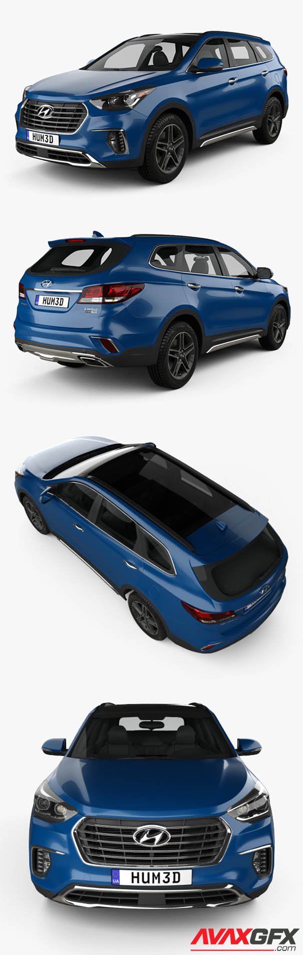 Hyundai Santa Fe (DM) 2020 3D Model