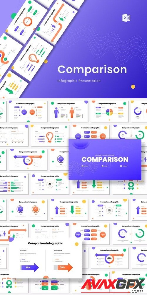 Comparison Infographic Powerpoint Template Pptx Download Powerpoint Presentations Templates