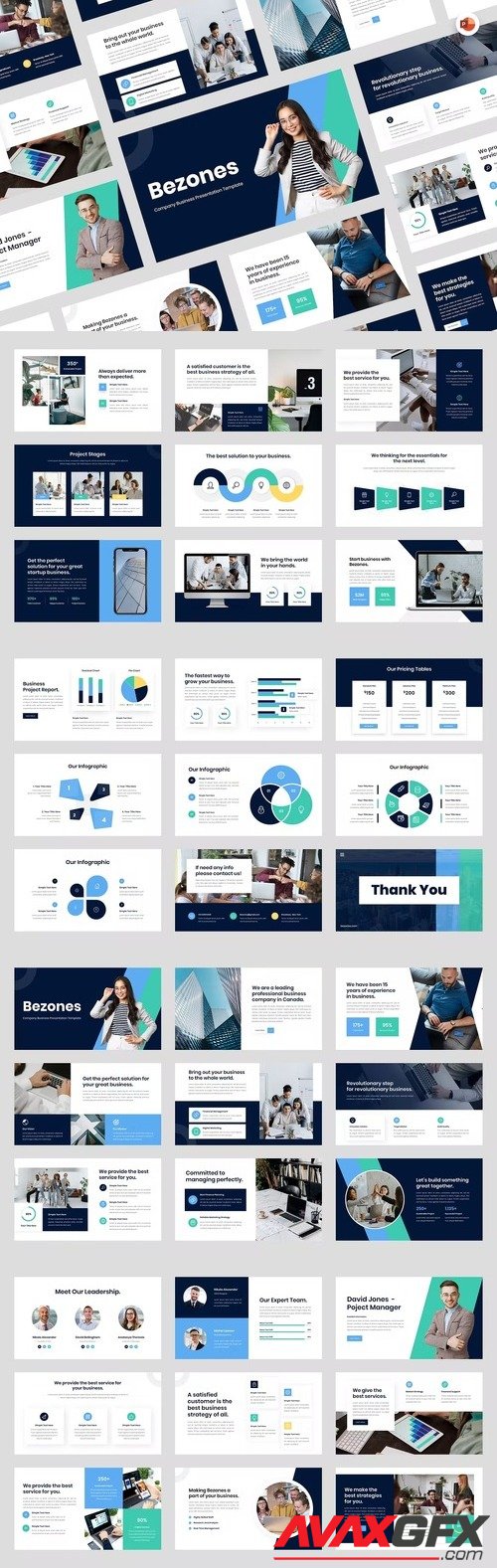 Bezones - Company Business PowerPoint Template [PPTX]