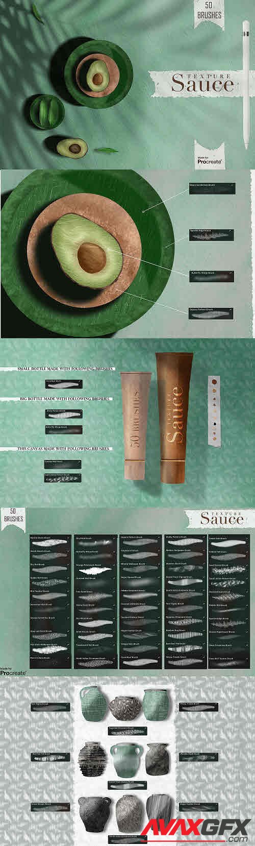 Texture Sause Procreate brush kit - 2483649