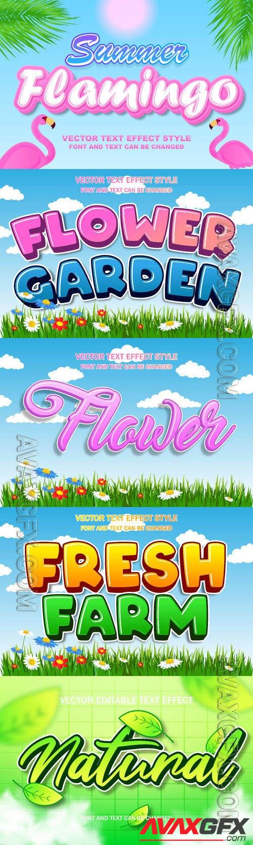 Vector 3d text editable, text effect font vol 71 [EPS]