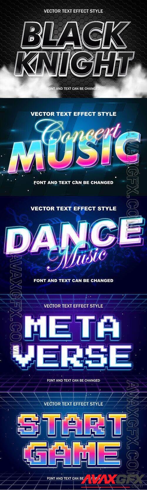 Vector 3d text editable, text effect font vol 68 [JPG]