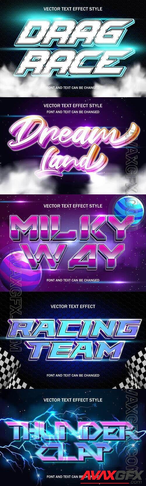 Vector 3d text editable, text effect font vol 67 [JPG]