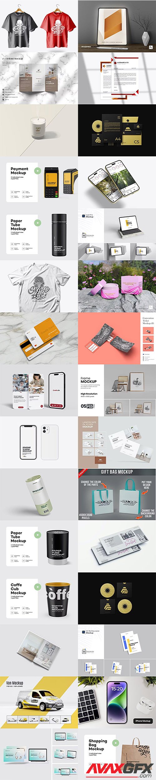 44 Mockups Bundle PSD