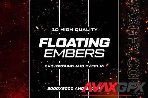 10 Floating Embers Texture Backgrounds & Overlays [JPG]