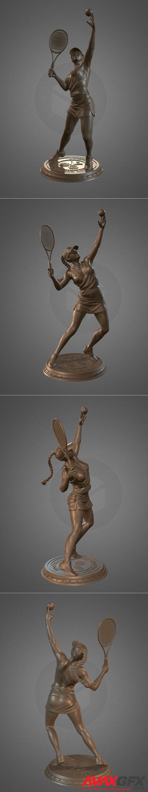 Girl player in Tennis 3D Print