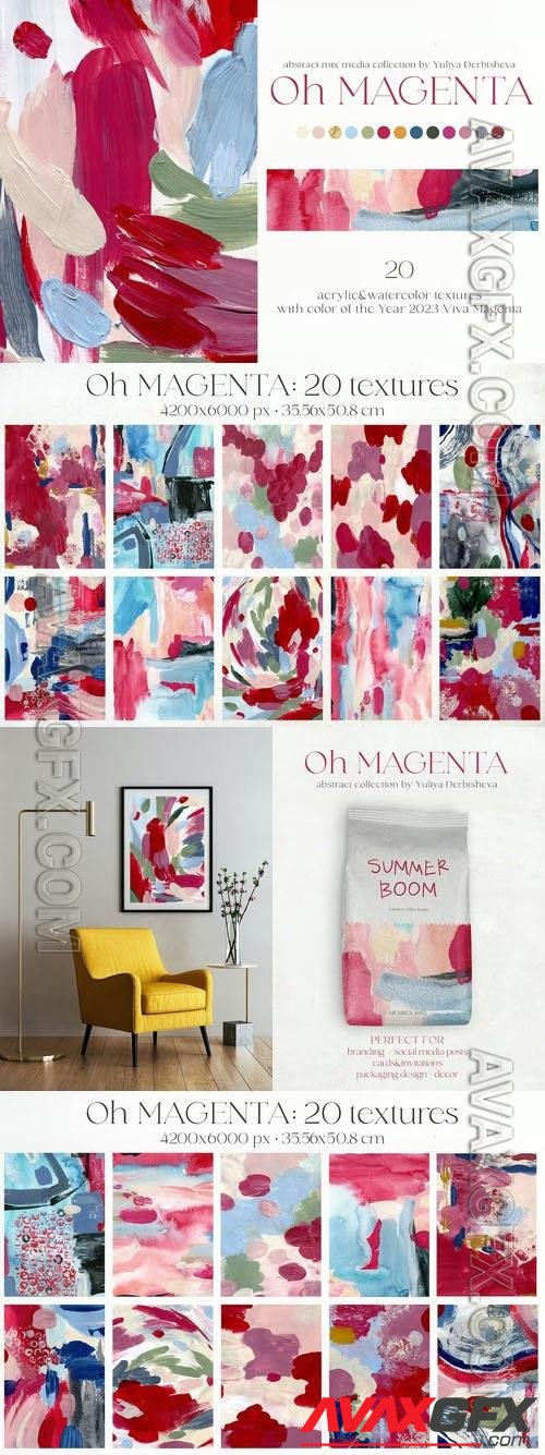 Viva magenta acrylic textures design backgrounds