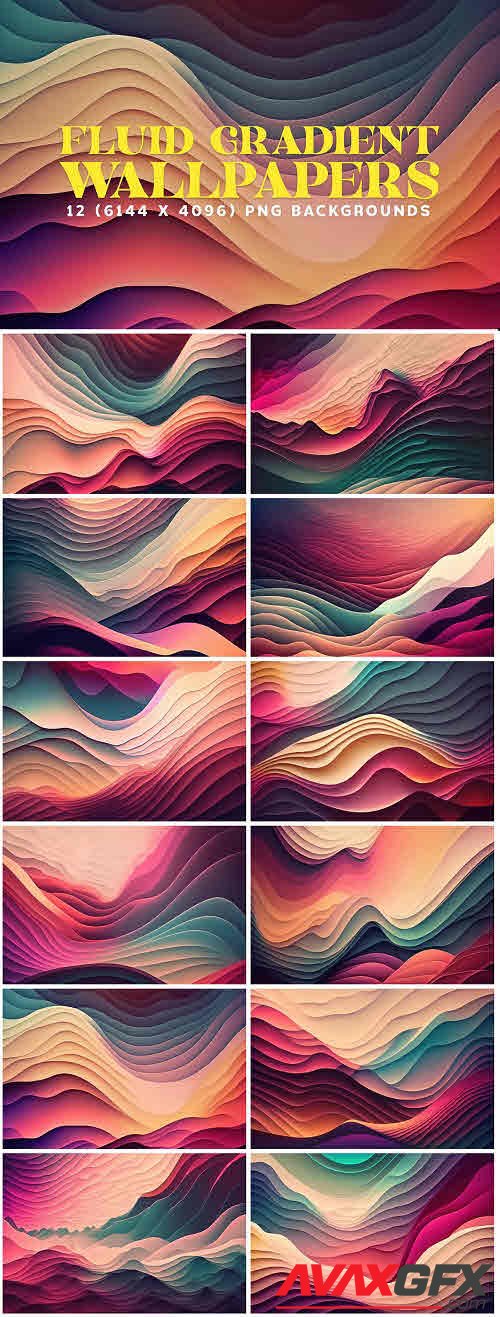 12 Fluid Gradient Wallpapers in 6K - 13397536