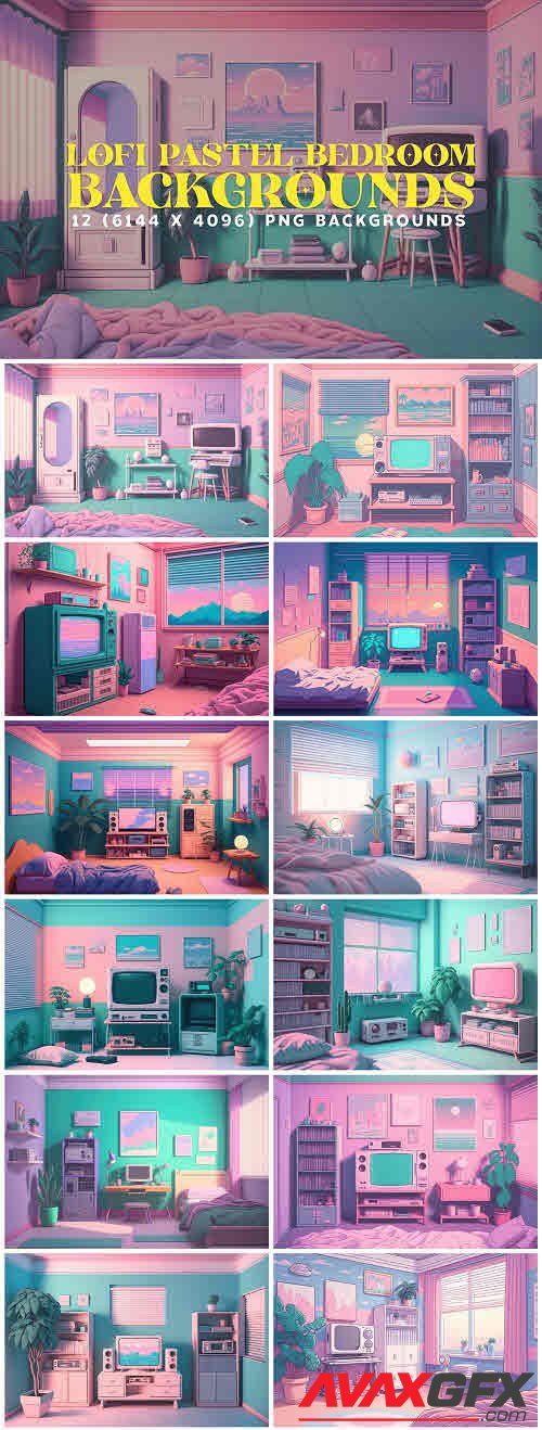 12 Pastel Vaporwave Bedrooms (Lofi) - 13417082