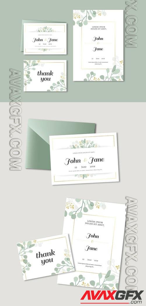 Wedding Invitation with Botanical Accents 247855422 [Adobestock]