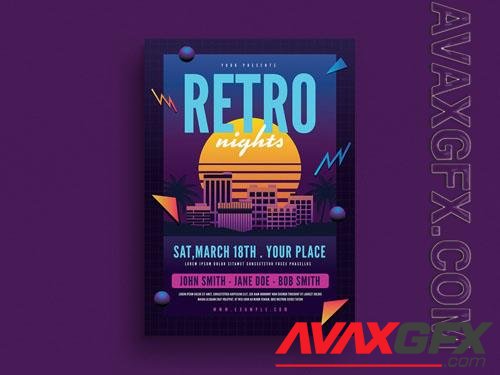 Retro Flyer Layout 241472476 [Adobestock]