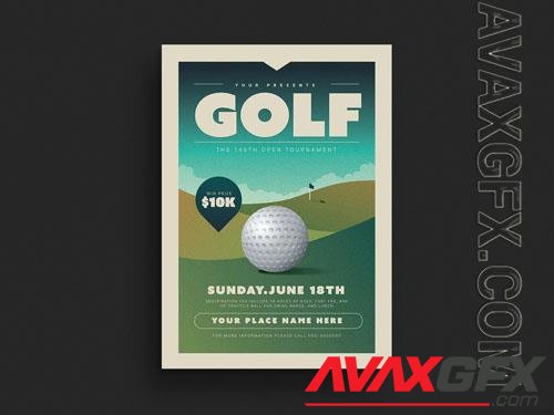 Golf Tournament Flyer Layout 240757202 [Adobestock]