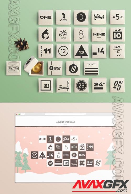 25 Days of Christmas Advent Calendar Layout 218389685 [Adobestock]