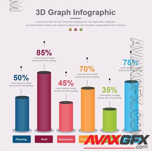 3D Bar Graph Infographic 245244950 [Adobestock]