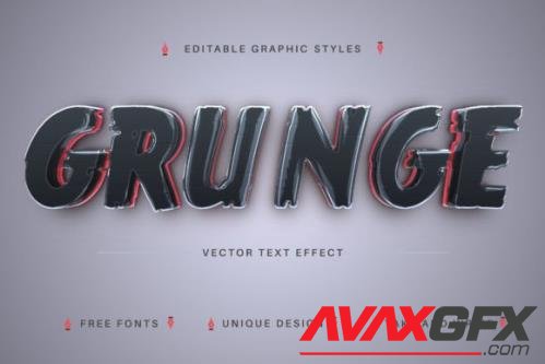 Dark Grunge - Editable Text Effect - 13431647