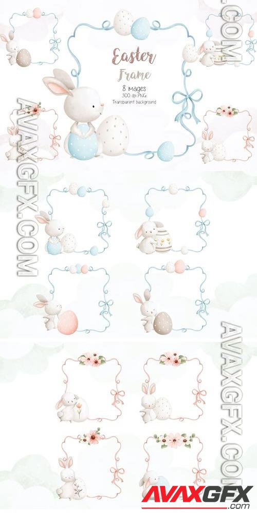 Easter Frame Clipart [PNG]