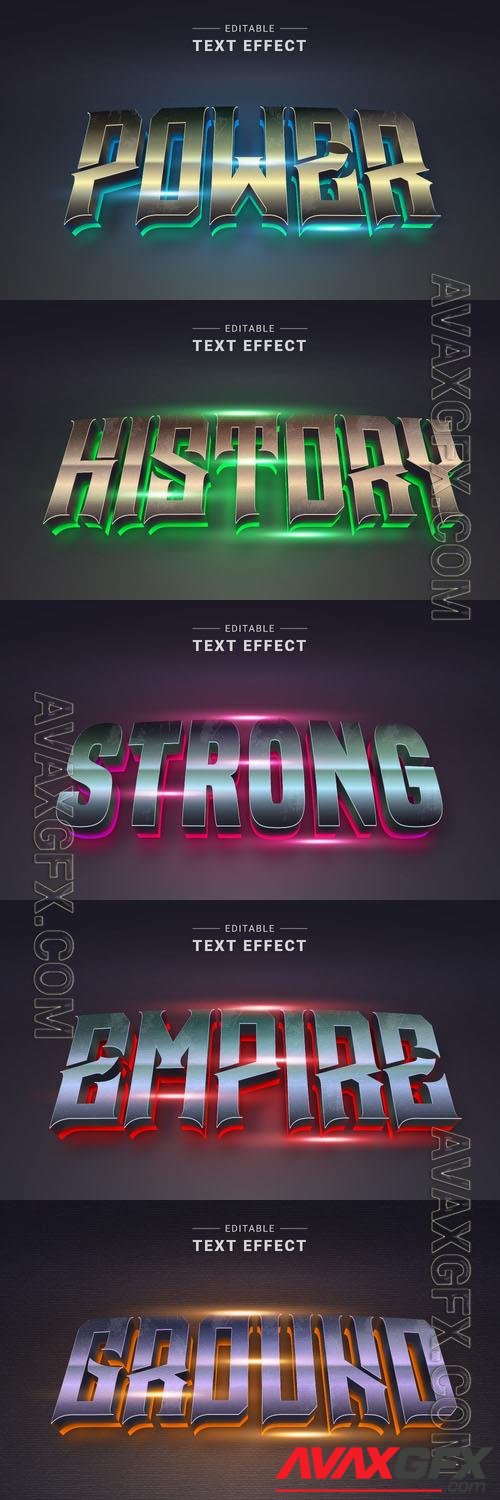 Vector 3d text editable, text effect font design  vol 103 [EPS]
