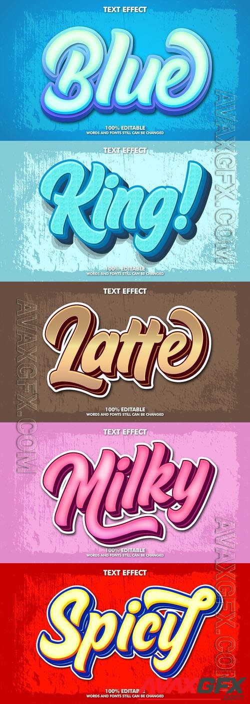 Vector 3d text editable, text effect font design  vol 98 [EPS]