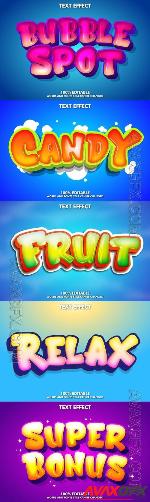Vector 3d text editable, text effect font design  vol 96 [EPS]