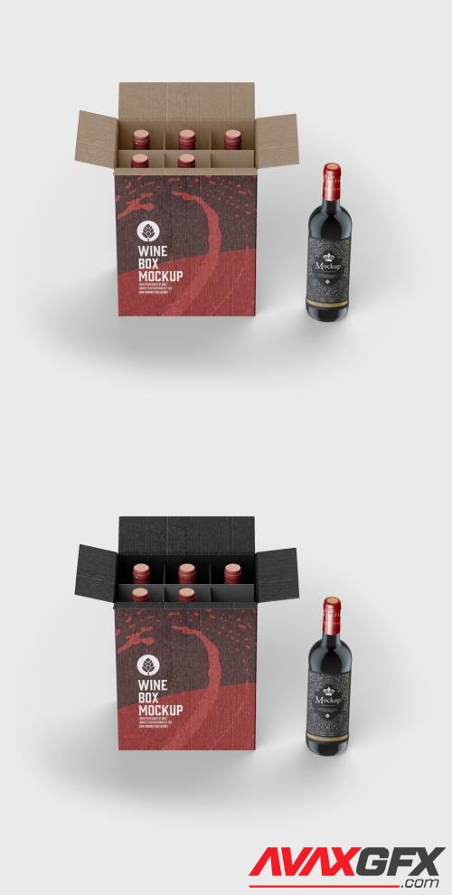 Box for Wine Bottles Mockup 461121188 [Adobestock]