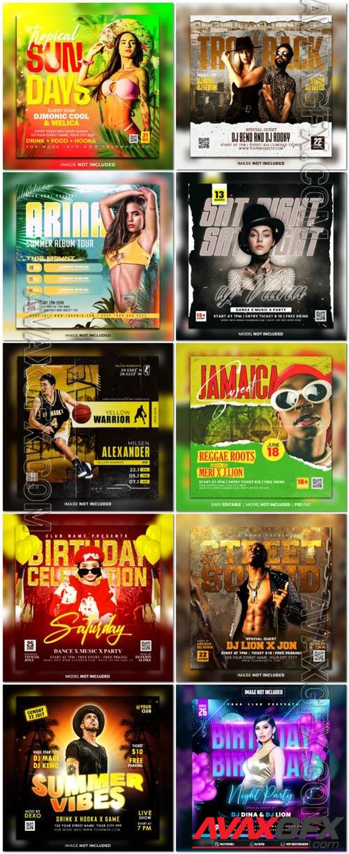 Flyer social media post, psd banner set vol 160 [PSD]