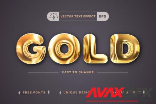 Gold Foil - Editable Text Effect - 13432698