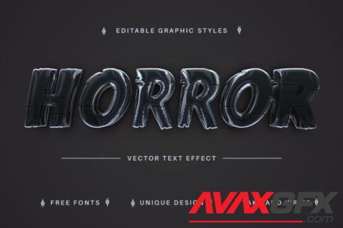 Horror Glass - Editable Text Effect - 13436195
