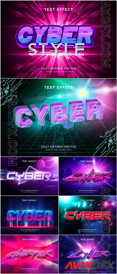 PSD cyberstyle neon text effect [PSD]