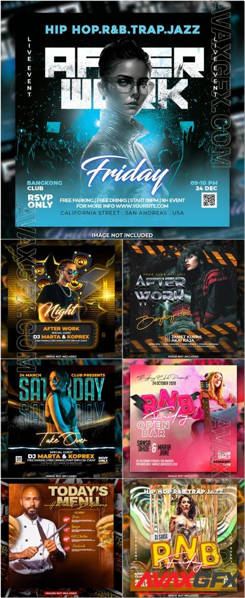 Flyer social media post, psd banner set vol 170 [PSD]