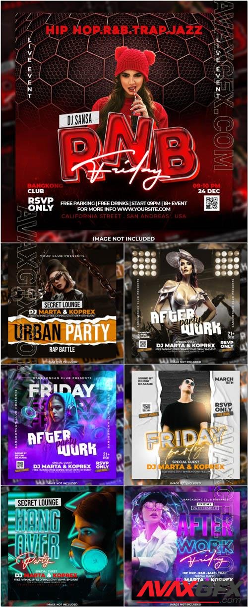 Flyer social media post, psd banner set vol 169 [PSD]