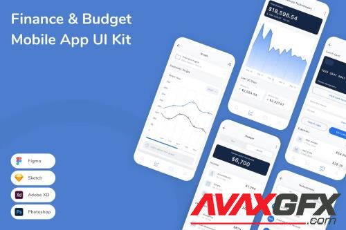 Finance & Budget Mobile App UI Kit 744V9M6