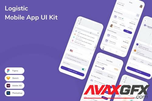 Logistic Mobile App UI Kit DEWMCT6