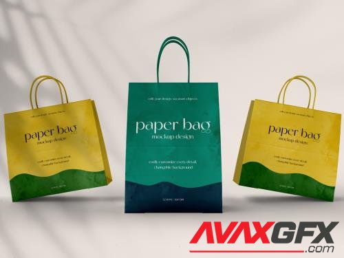 Paper Bag Mockup Design with Editable Background 480454334 [Adobestock]