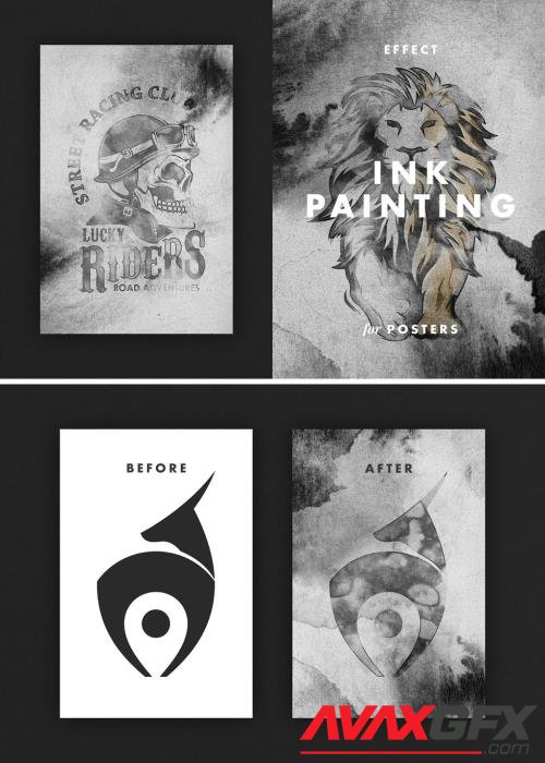 Ink Painting Paoster Effect Mockup 476113206 [Adobestock]