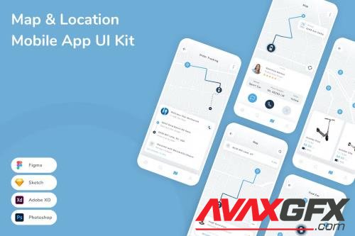 Map & Location Mobile App UI Kit YRYLZAN