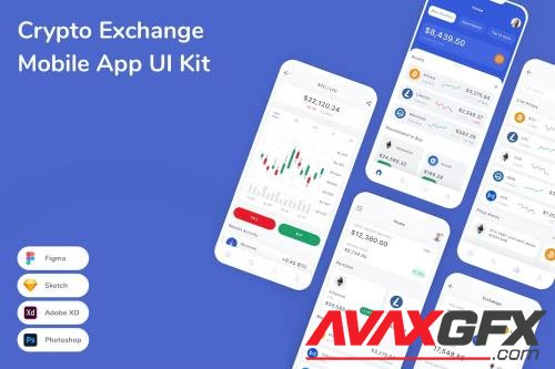 Crypto Exchange Mobile App UI Kit JVZ7E9Y